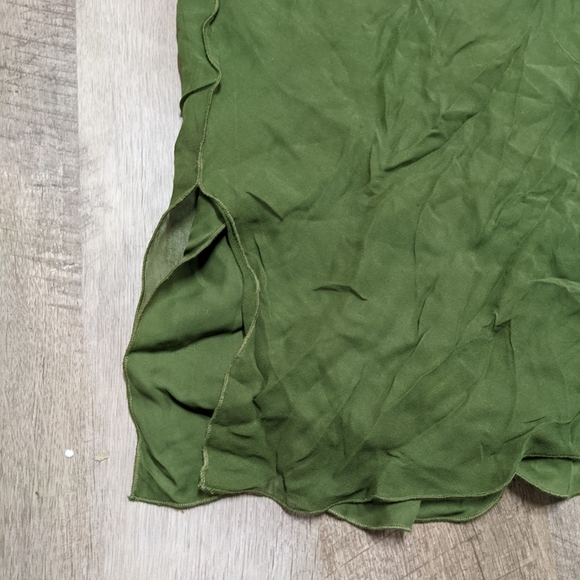 Margot Rozanska Silk Green Sleeveless Blouse - Picture 3 of 6